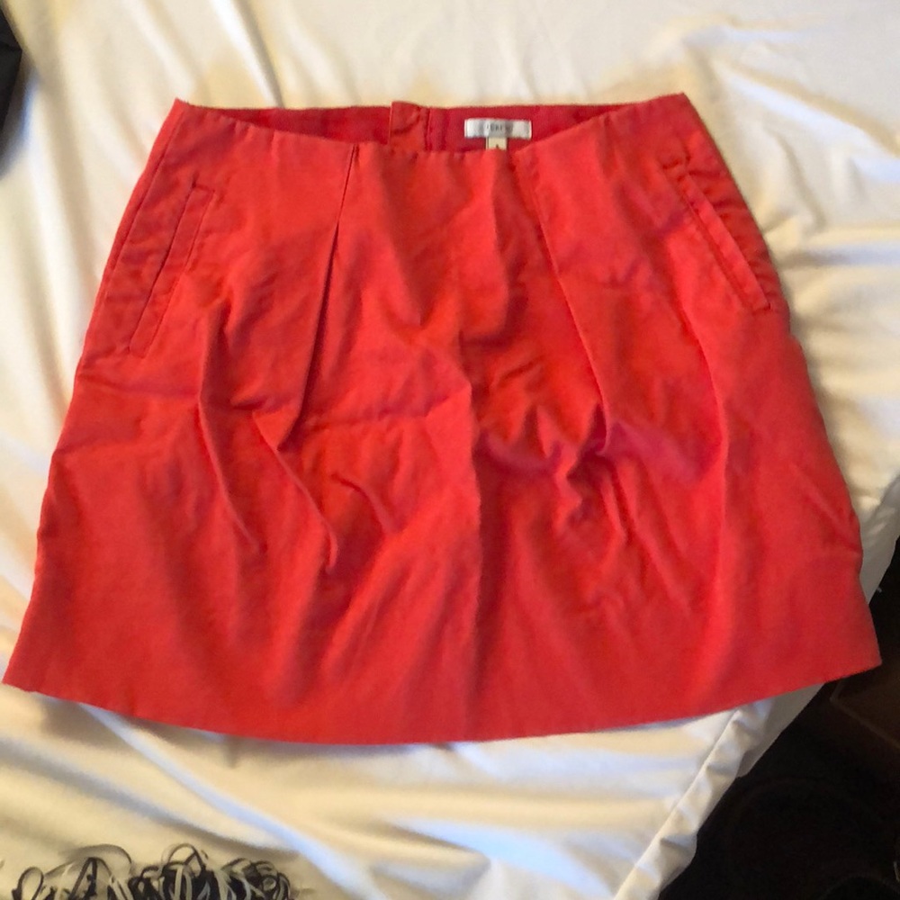 JCrew mid-thigh red skirt